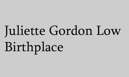 Logo for Juliette Gordon Low Birthplace