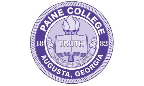 Logo for Paine College. Library
